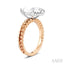 Marquise Shape Semi-Mount Diamond Engagement Ring