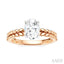 Oval Shape Semi-Mount Diamond Engagement Ring