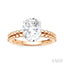 Oval Shape Semi-Mount Diamond Engagement Ring