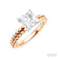 Princess Shape Semi-Mount Diamond Engagement Ring