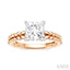 Princess Shape Semi-Mount Diamond Engagement Ring
