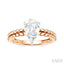 Pear Shape Semi-Mount Diamond Engagement Ring