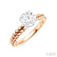 Round Shape Semi-Mount Diamond Engagement Ring