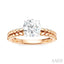 Round Shape Semi-Mount Diamond Engagement Ring