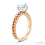 Round Shape Semi-Mount Diamond Engagement Ring