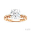 Round Shape Semi-Mount Diamond Engagement Ring