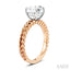Round Shape Semi-Mount Diamond Engagement Ring