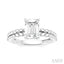 Emerald Shape Semi-Mount Diamond Engagement Ring