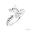 Emerald Shape Semi-Mount Diamond Engagement Ring