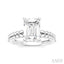 Emerald Shape Semi-Mount Diamond Engagement Ring