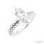 Marquise Shape Semi-Mount Diamond Engagement Ring
