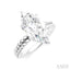 Marquise Shape Semi-Mount Diamond Engagement Ring