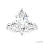 Marquise Shape Semi-Mount Diamond Engagement Ring