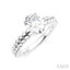 Oval Shape Semi-Mount Diamond Engagement Ring