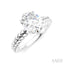 Oval Shape Semi-Mount Diamond Engagement Ring