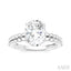 Oval Shape Semi-Mount Diamond Engagement Ring
