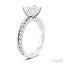Princess Shape Semi-Mount Diamond Engagement Ring
