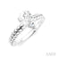 Pear Shape Semi-Mount Diamond Engagement Ring