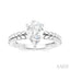 Pear Shape Semi-Mount Diamond Engagement Ring
