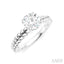 Round Shape Semi-Mount Diamond Engagement Ring