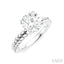 Round Shape Semi-Mount Diamond Engagement Ring