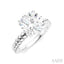 Round Shape Semi-Mount Diamond Engagement Ring