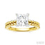 Princess Shape Semi-Mount Diamond Engagement Ring