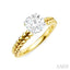 Round Shape Semi-Mount Diamond Engagement Ring