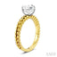 Round Shape Semi-Mount Diamond Engagement Ring