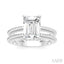 Emerald Shape Semi-Mount Diamond Engagement Ring
