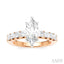 Marquise Shape Semi-Mount Diamond Engagement Ring
