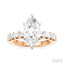Marquise Shape Semi-Mount Diamond Engagement Ring