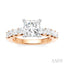 Princess Shape Semi-Mount Diamond Engagement Ring