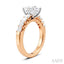 Princess Shape Semi-Mount Diamond Engagement Ring