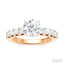 Round Shape Semi-Mount Diamond Engagement Ring