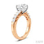 Round Shape Semi-Mount Diamond Engagement Ring