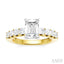 Emerald Shape Semi-Mount Diamond Engagement Ring
