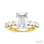 Emerald Shape Semi-Mount Diamond Engagement Ring