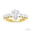 Pear Shape Semi-Mount Diamond Engagement Ring