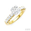 Round Shape Semi-Mount Diamond Engagement Ring