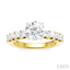 Round Shape Semi-Mount Diamond Engagement Ring