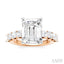 Emerald Shape Semi-Mount Diamond Engagement Ring