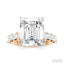 Emerald Shape Semi-Mount Diamond Engagement Ring