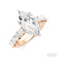 Marquise Shape Semi-Mount Diamond Engagement Ring