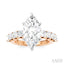 Marquise Shape Semi-Mount Diamond Engagement Ring