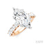 Marquise Shape Semi-Mount Diamond Engagement Ring