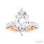 Marquise Shape Semi-Mount Diamond Engagement Ring