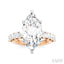 Marquise Shape Semi-Mount Diamond Engagement Ring