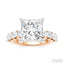 Princess Shape Semi-Mount Diamond Engagement Ring
