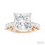 Princess Shape Semi-Mount Diamond Engagement Ring